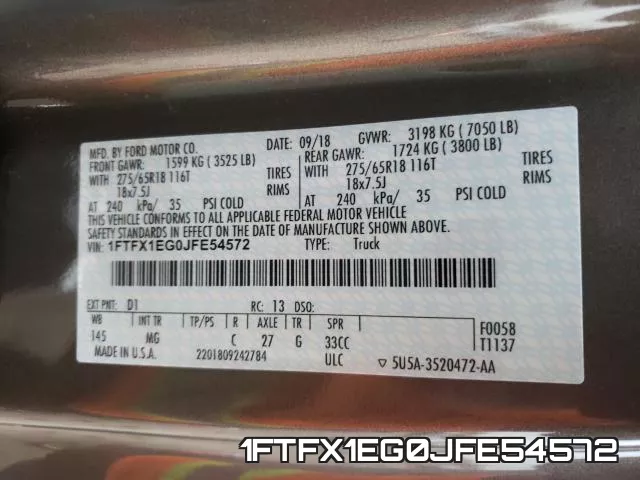 1FTFX1EG0JFE54572 фото 2
