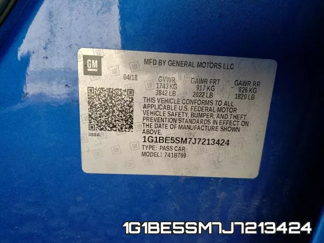 1G1BE5SM7J7213424 фото 2