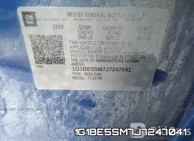1G1BE5SM7J7247041 фото 9