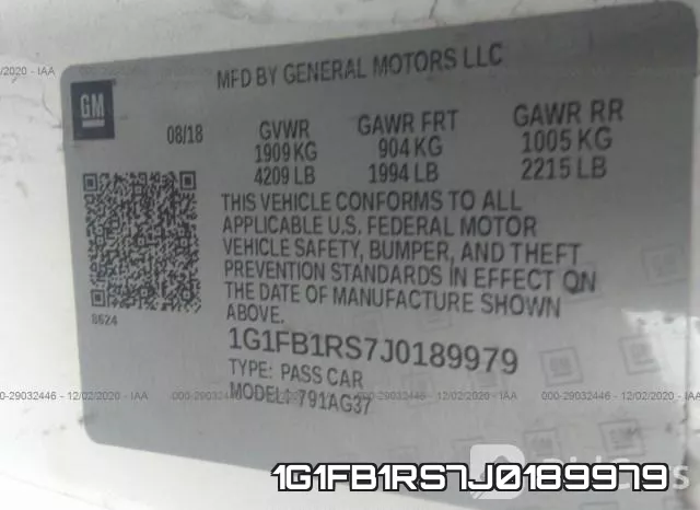 1G1FB1RS7J0189979 фото 9