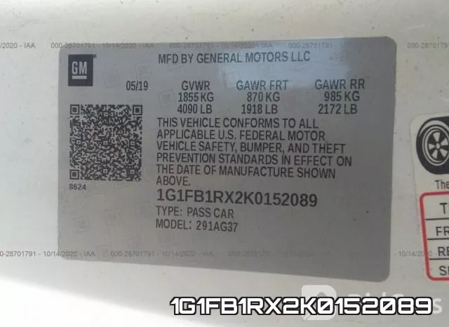 1G1FB1RX2K0152089 фото 9