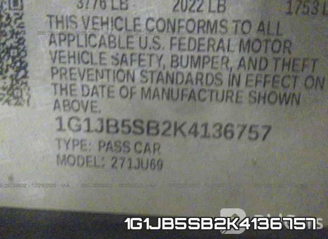 1G1JB5SB2K4136757 фото 9