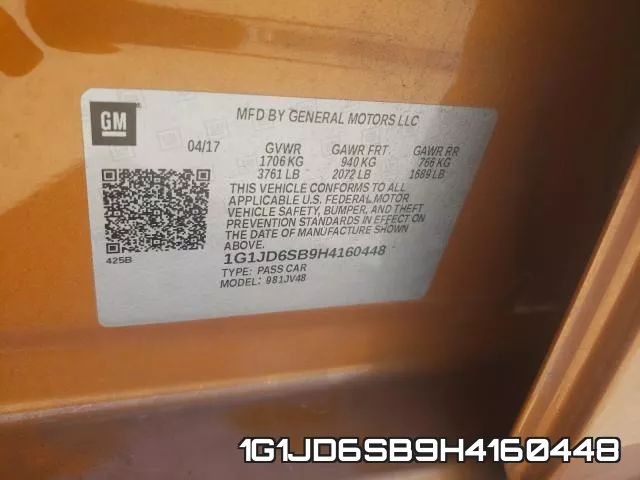1G1JD6SB9H4160448 фото 2