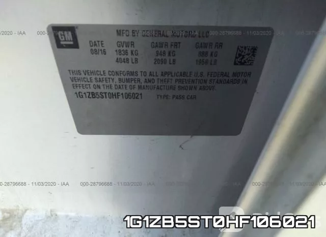 1G1ZB5ST0HF106021 фото 10