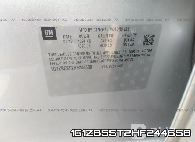 1G1ZB5ST2HF244658 фото 8