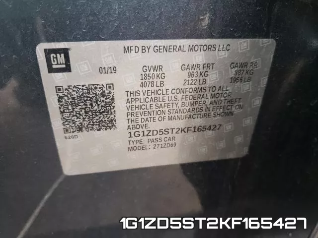 1G1ZD5ST2KF165427 фото 2