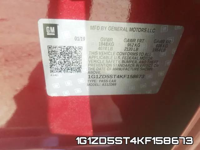 1G1ZD5ST4KF158673 фото 2