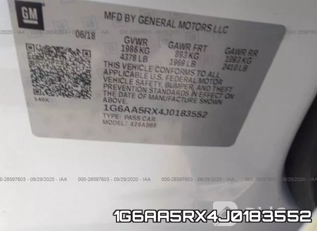 1G6AA5RX4J0183552 фото 10