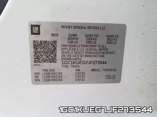 1GC1KUEG7JF273544 фото 2