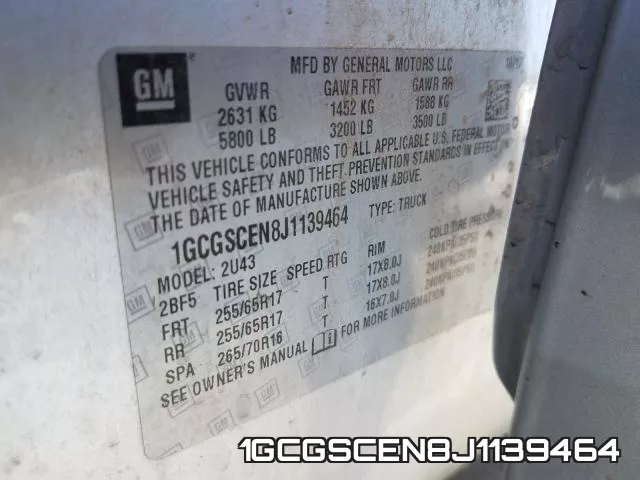 1GCGSCEN8J1139464 фото 2