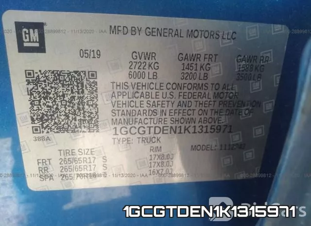 1GCGTDEN1K1315971 фото 10