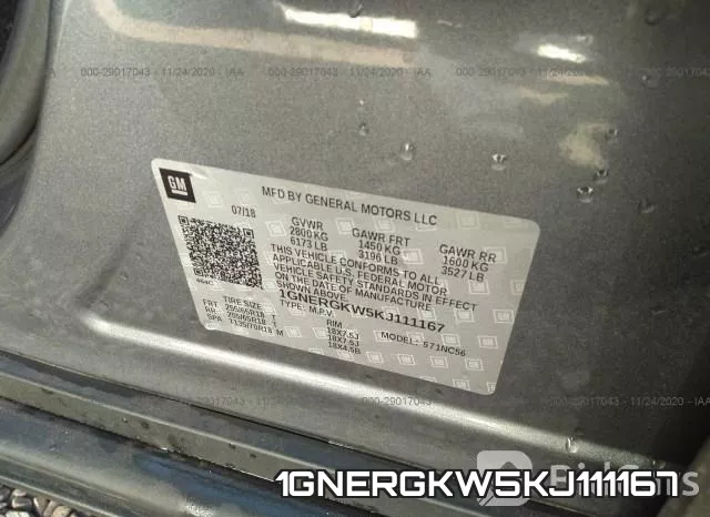 1GNERGKW5KJ111167 фото 9