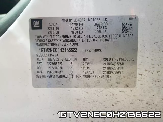 1GTV2NEC0HZ136622 фото 2