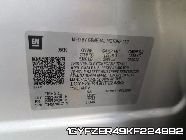 1GYFZER49KF224882 фото 2