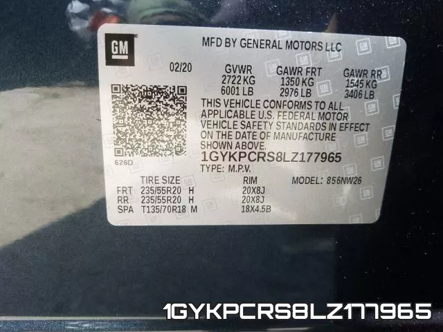 1GYKPCRS8LZ177965 фото 2