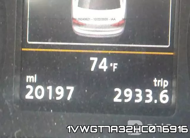 1VWGT7A32HC076916 фото 8