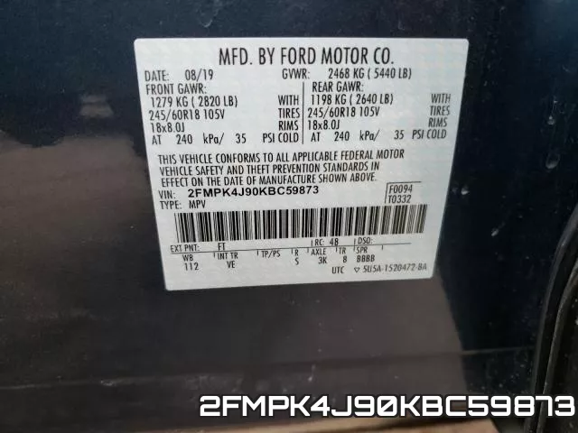 2FMPK4J90KBC59873 фото 2