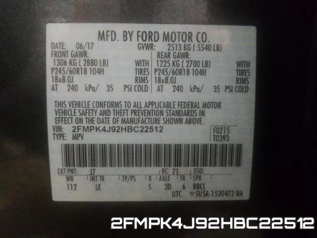 2FMPK4J92HBC22512 фото 2