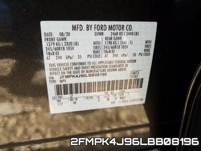 2FMPK4J96LBB08196 фото 2