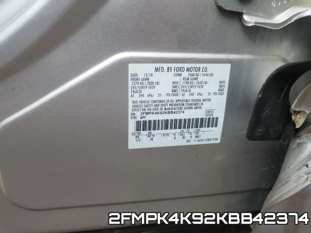 2FMPK4K92KBB42374 фото 2