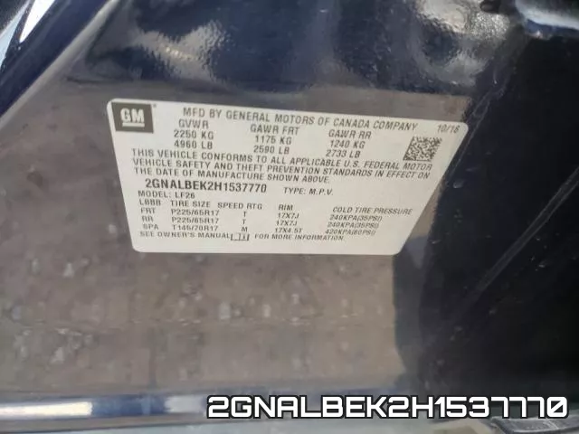 2GNALBEK2H1537770 фото 2