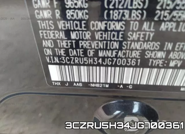 3CZRU5H34JG700361 фото 10