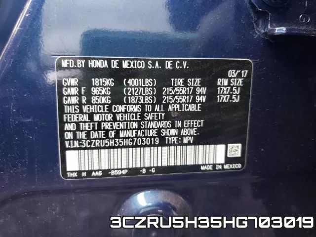 3CZRU5H35HG703019 фото 2