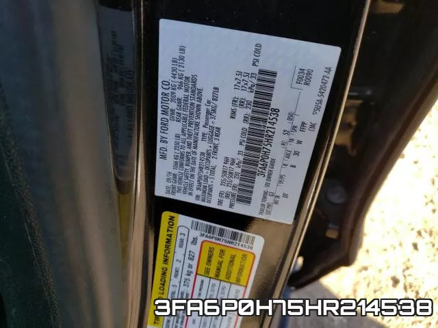 3FA6P0H75HR214538 фото 2