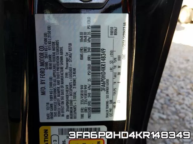 3FA6P0HD4KR148349 фото 2