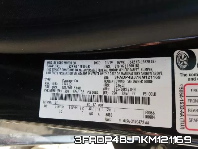3FADP4BJ7KM121169 фото 2