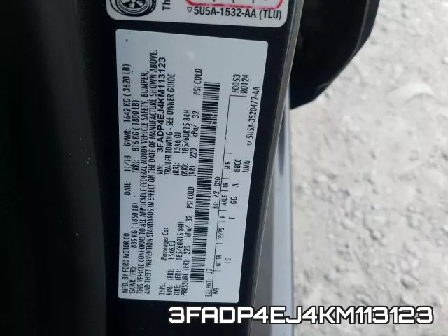 3FADP4EJ4KM113123 фото 2