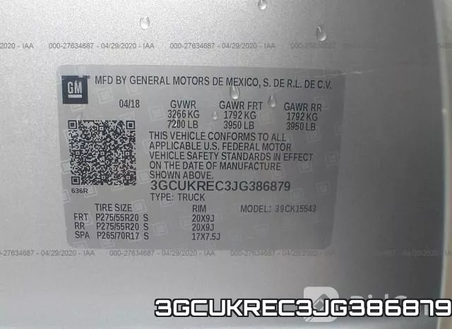 3GCUKREC3JG386879 фото 9