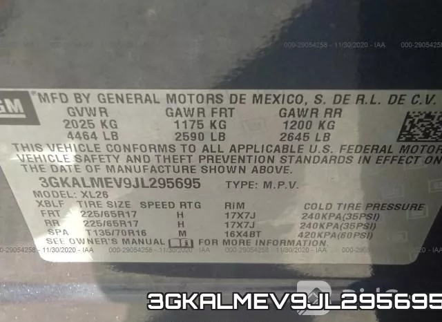 3GKALMEV9JL295695 фото 9