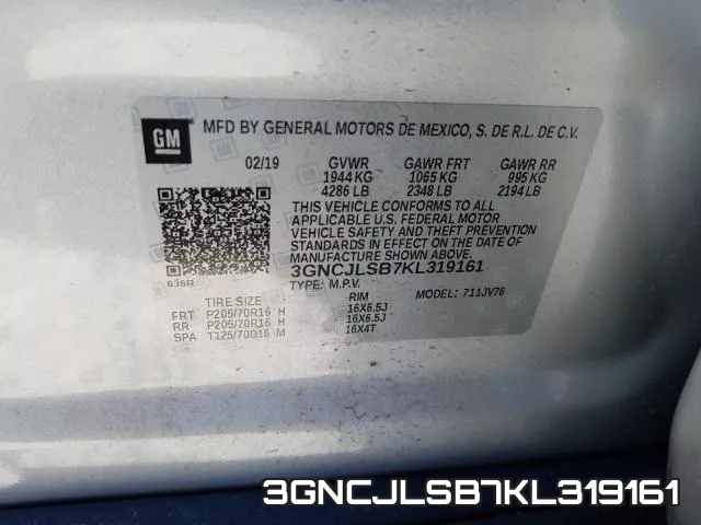 3GNCJLSB7KL319161 фото 2