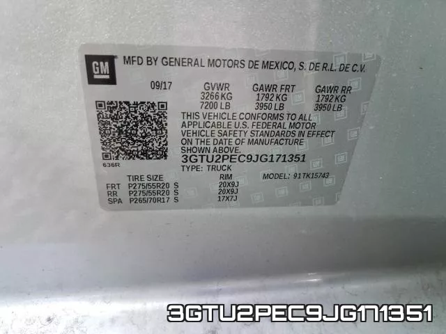 3GTU2PEC9JG171351 фото 2