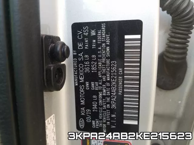 3KPA24AB2KE215623 фото 2