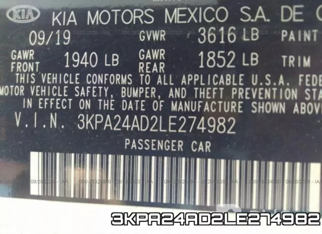 3KPA24AD2LE274982 фото 10