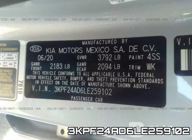 3KPF24AD6LE259102 фото 10