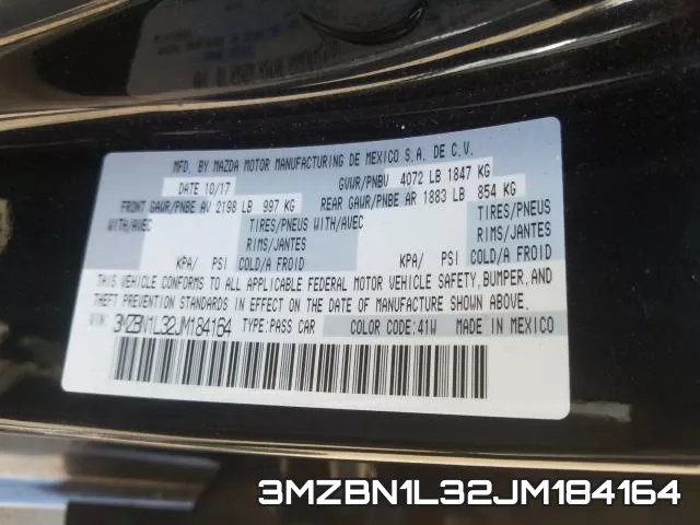3MZBN1L32JM184164 фото 2