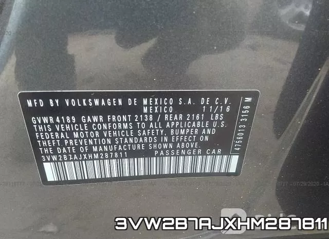 3VW2B7AJXHM287811 фото 10