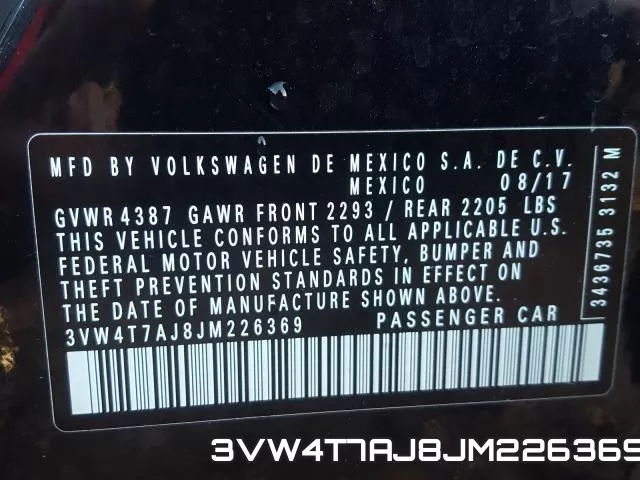 3VW4T7AJ8JM226369 фото 2