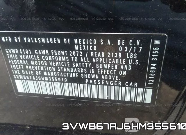 3VWB67AJ6HM355610 фото 10