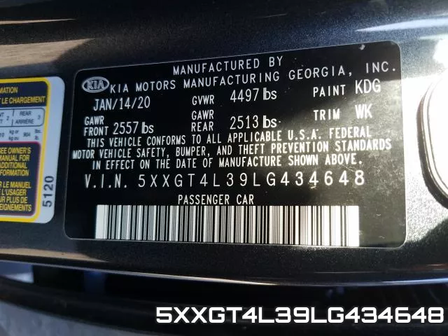 5XXGT4L39LG434648 фото 2