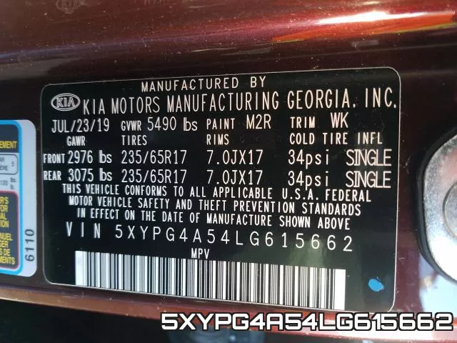 5XYPG4A54LG615662 фото 2