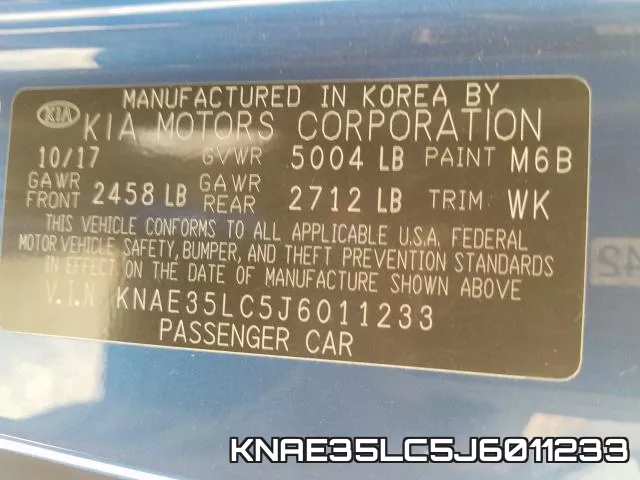KNAE35LC5J6011233 фото 2