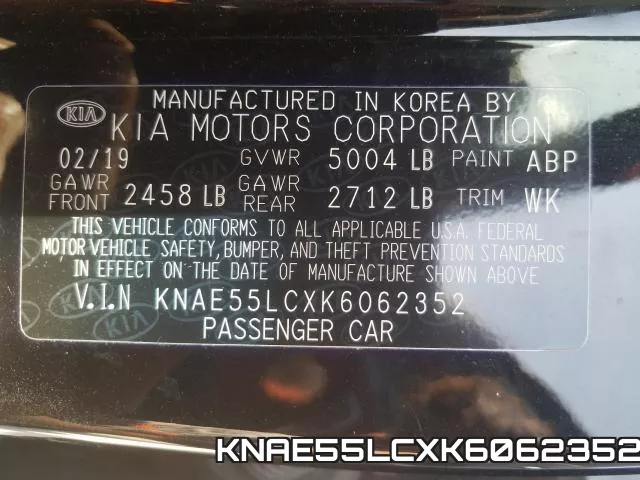 KNAE55LCXK6062352 фото 2