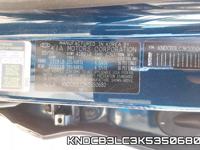KNDCB3LC3K5350680 фото 2