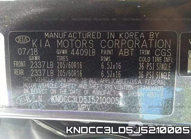 KNDCC3LD5J5210005 фото 9