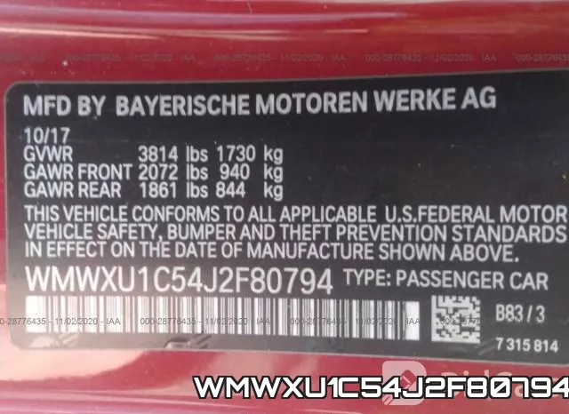 WMWXU1C54J2F80794 фото 10