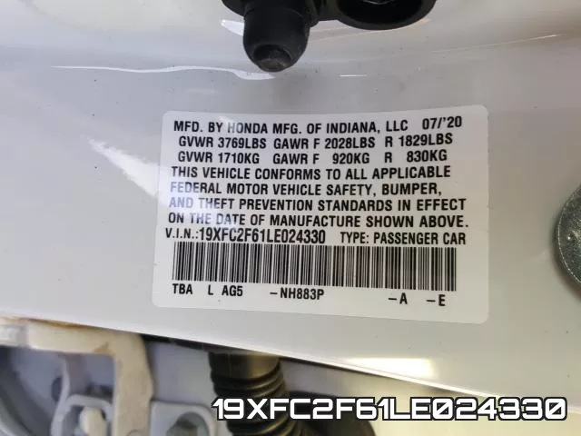19XFC2F61LE024330 фото 2